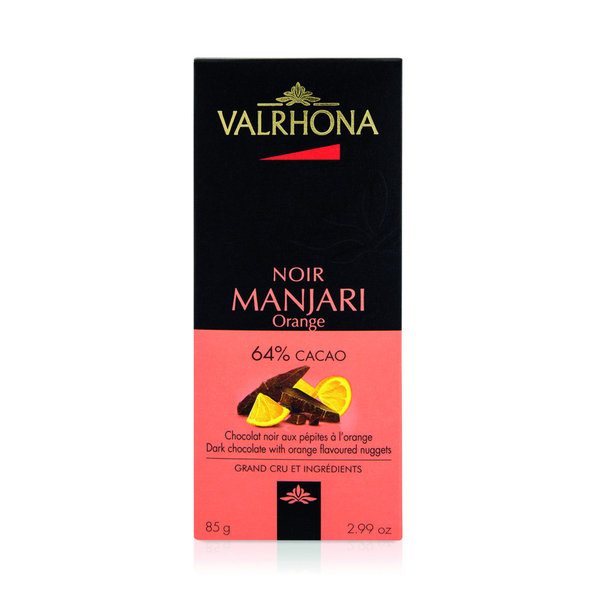 Valrhona EDELSCHOKOLADE Noir Manjari Orange 85 g